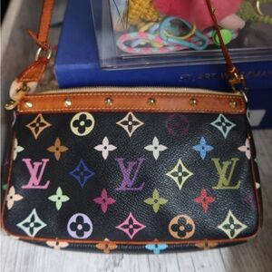 SOLD Louis Vuitton Multicolor Noir Pochette Accessoire